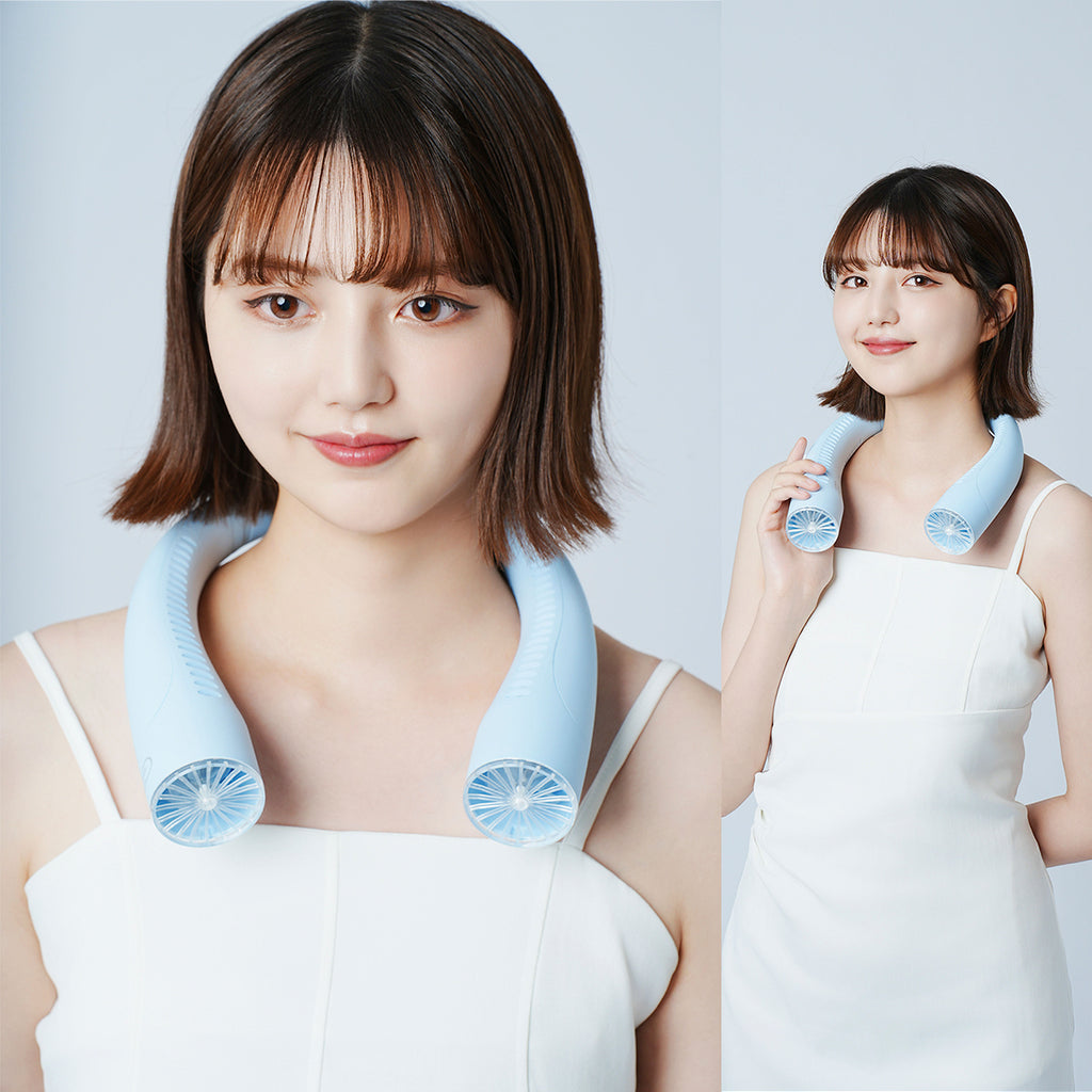 ホワイト ネックファン 6個セット PortTech くるっと巻けるネックファン F2305－WH